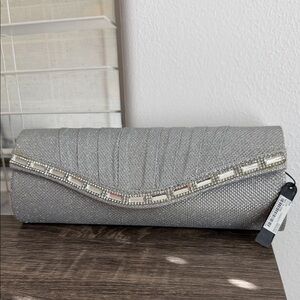 Elegant Silver Clutch Bag